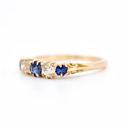 belle époque garter ring, gold sapphires diamonds 2