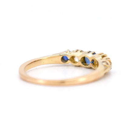 belle époque garter ring, gold sapphires diamonds 3