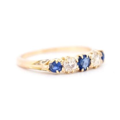 belle époque garter ring, gold sapphires diamonds 6