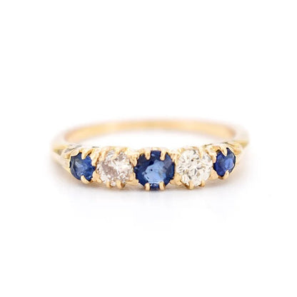 belle époque garter ring, gold sapphires diamonds 7