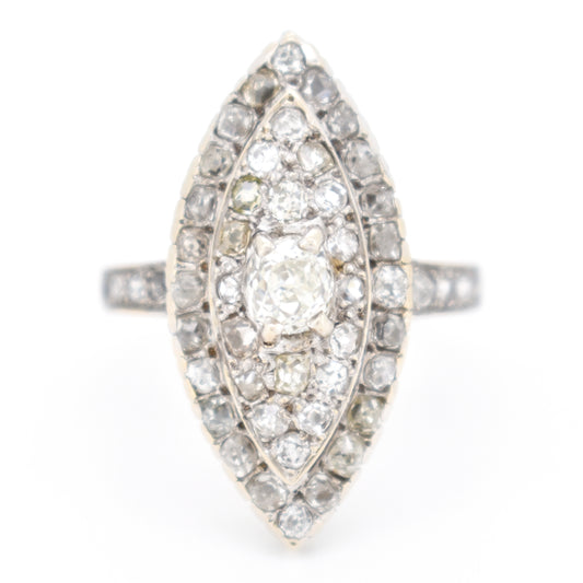 bague marquise diamants