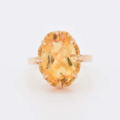 gold citrine ring