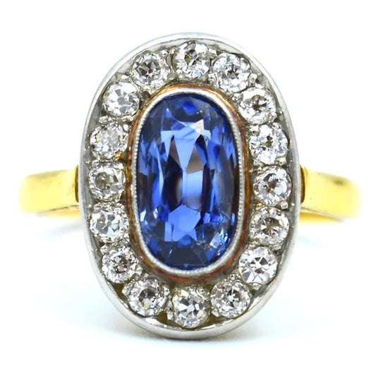 bague or saphir ceylan diamants