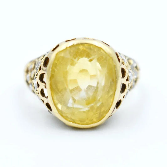 bague ottomane saphir jaune 7 carats