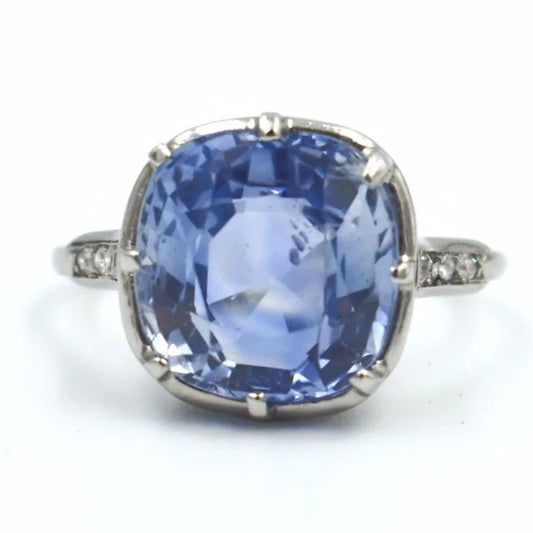 bague platine saphir ceylan diamants