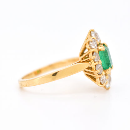 bague pompadour émeraude diamants 2