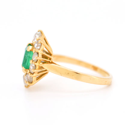 bague pompadour émeraude diamants 7