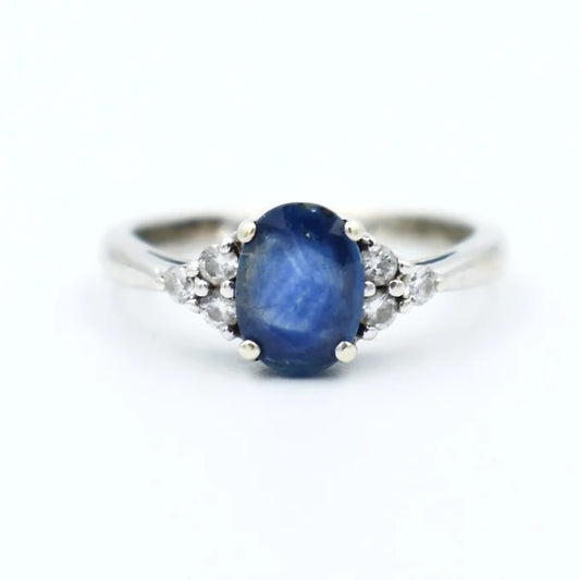 Bague Trilogie Or Saphir Diamants - Bellerive Jewelry