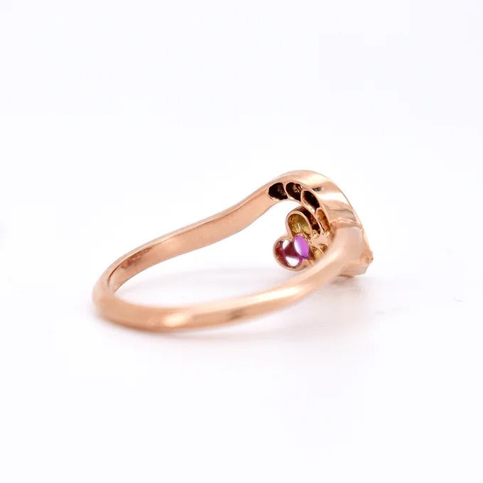 trilogie trèfle ring, belle époque, ruby diamonds 3