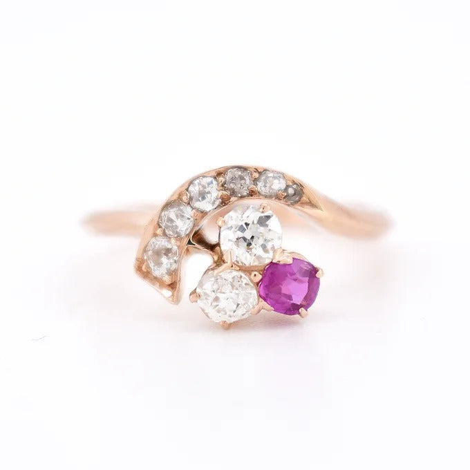 trilogie trèfle ring, belle époque, ruby diamonds 4