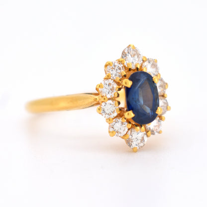 bague vintage saphir diamants (1)