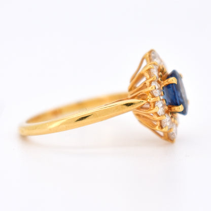bague vintage saphir diamants (2)