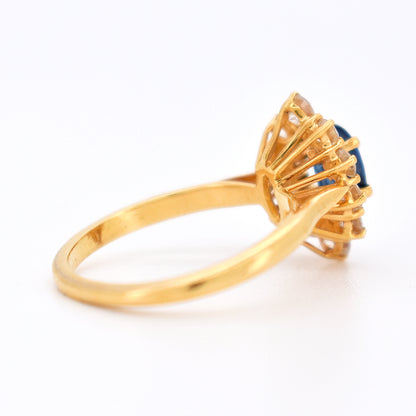 bague vintage saphir diamants (3)