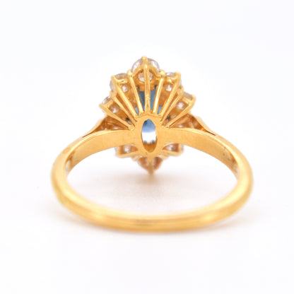 bague vintage saphir diamants (4)