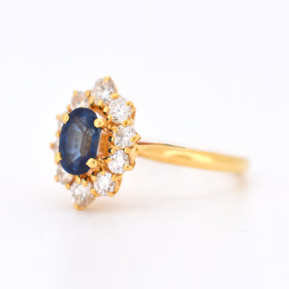 bague vintage saphir diamants (7)