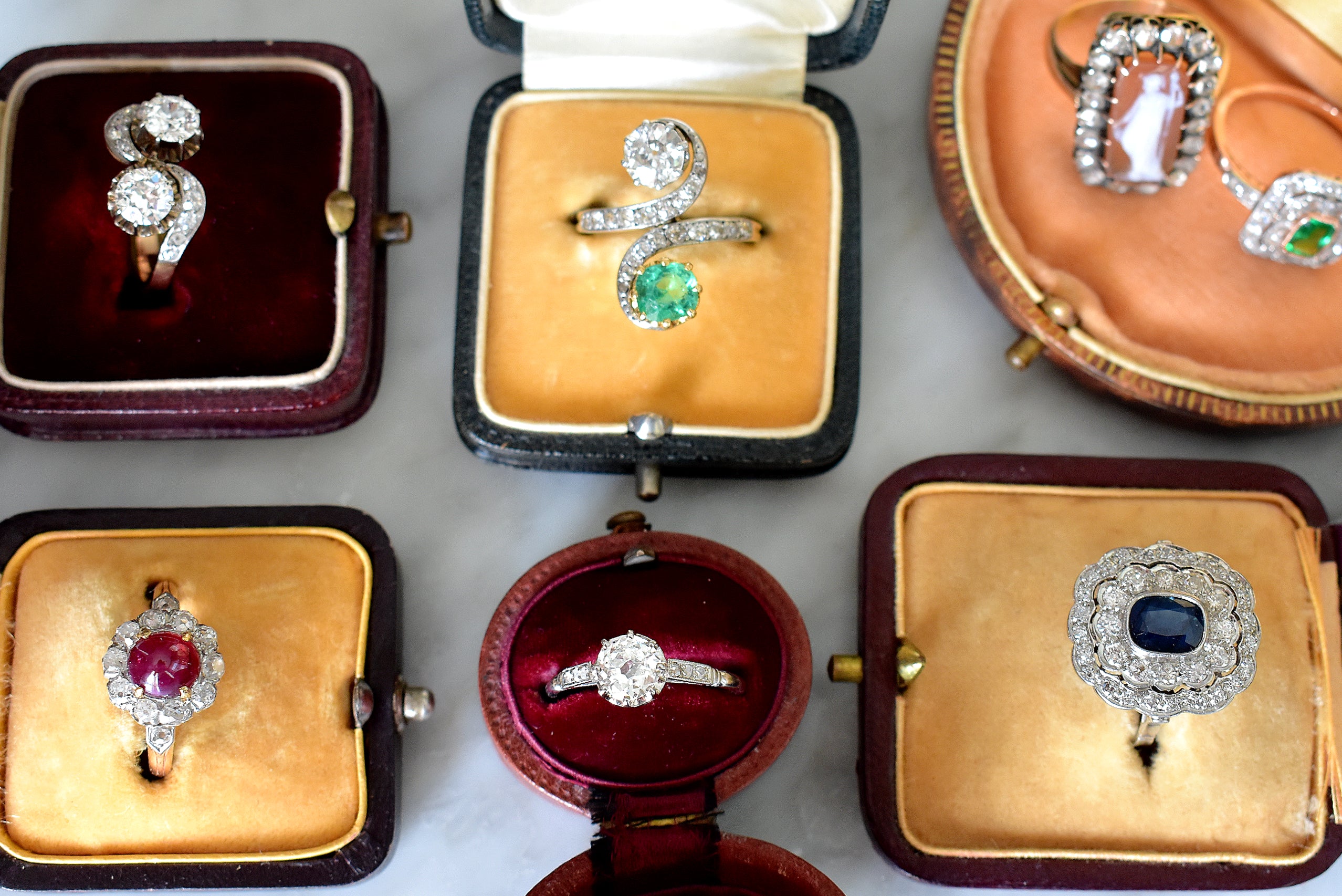 collection unique of vintage and antique french rings